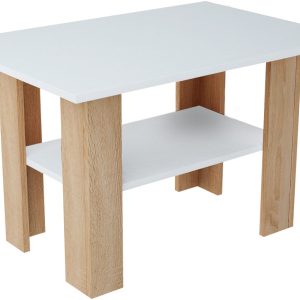 Ława Stolik T001 Dąb Sonoma-Biały 55x87x60 cm Bestseller 573584 Ława Stolik T001 Dąb Sonoma-Biały 55x87x60 cm Bestseller 573584