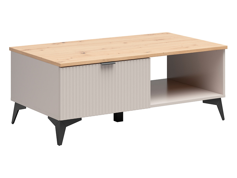 Ława Velton 110 cm z szufladą kaszmir/dąb artisan 950141