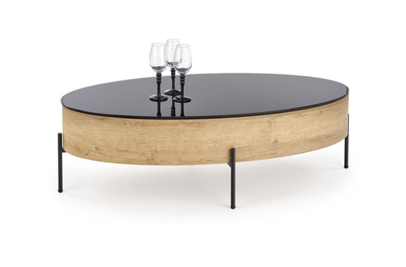 Ława ZENGA 120x60 czarna/dąb złoty 840896
