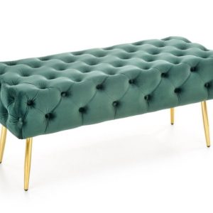 Ławka ATHENA VELVET ciemno zielona/złota 868531 Ławka ATHENA VELVET ciemno zielona/złota 868531
