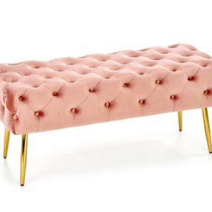 Ławka ATHENA VELVET różowa/złota 868527 Ławka ATHENA VELVET różowa/złota 868527