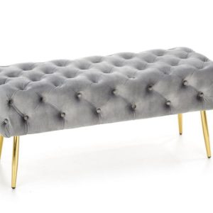 Ławka ATHENA VELVET szara/złota 868524 Ławka ATHENA VELVET szara/złota 868524