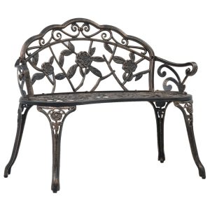 Ławka bistro Brąz Metal vidaXL 407780 Ławka bistro Brąz Metal vidaXL 407780