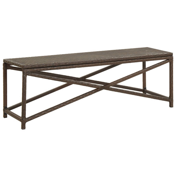 Ławka Brąz 120 cm Technorattan vidaXL 565669