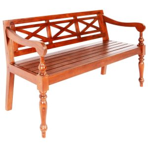 Ławka Brąz 123 cm Drewno vidaXL 489996 Ławka Brąz 123 cm Drewno vidaXL 489996