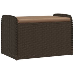 Ławka Brąz 80 x 51 x 52 cm Technorattan vidaXL 565057 Ławka Brąz 80 x 51 x 52 cm Technorattan vidaXL 565057