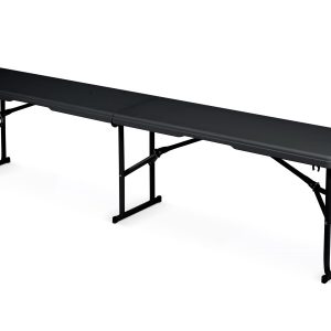 Ławka cateringowa ogrodowa Plonos 182x42x28cm składana turystyczna czarna 597675 Ławka cateringowa ogrodowa Plonos 182x42x28cm składana turystyczna czarna 597675