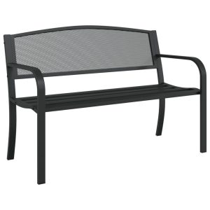 Ławka Czarny Stal vidaXL 565114 Ławka Czarny Stal vidaXL 565114