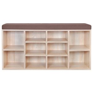 Ławka do przedpokoju Brąz Materiał drewnopochodny vidaXL 470130 Ławka do przedpokoju Brąz Materiał drewnopochodny vidaXL 470130