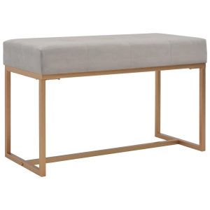 Ławka do przedpokoju Szary 80 cm Tkanina vidaXL 488861 Ławka do przedpokoju Szary 80 cm Tkanina vidaXL 488861