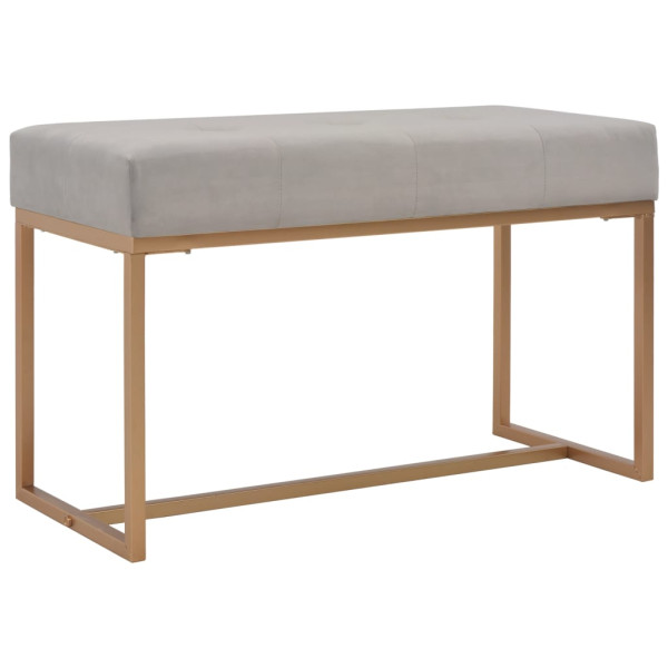 Ławka do przedpokoju Szary 80 cm Tkanina vidaXL 488861