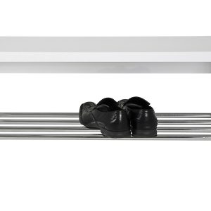 Ławka Martin 81 cm z półką na buty biała 715636 Ławka Martin 81 cm z półką na buty biała 715636