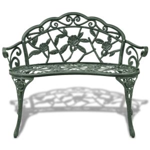 Ławka ogrodowa, 100 cm, odlewane aluminium, zielona 561055 Ławka ogrodowa, 100 cm, odlewane aluminium, zielona 561055