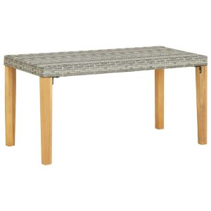 Ławka ogrodowa, 120 cm, szara, polirattan i drewno akacjowe 550475 Ławka ogrodowa, 120 cm, szara, polirattan i drewno akacjowe 550475