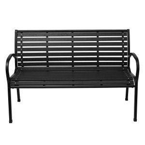Ławka ogrodowa 126 cm z oparciem premium parkowa metalowa taras balkon 764502 Ławka ogrodowa 126 cm z oparciem premium parkowa metalowa taras balkon 764502