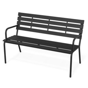 Ławka ogrodowa 130 cm Forio – Czarna 1071904 Ławka ogrodowa 130 cm Forio – Czarna 1071904