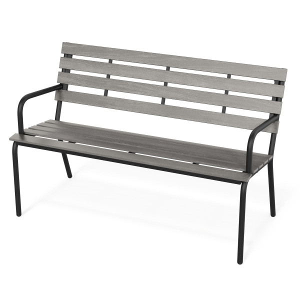 Ławka ogrodowa 130 cm Forio - Szara 1071911