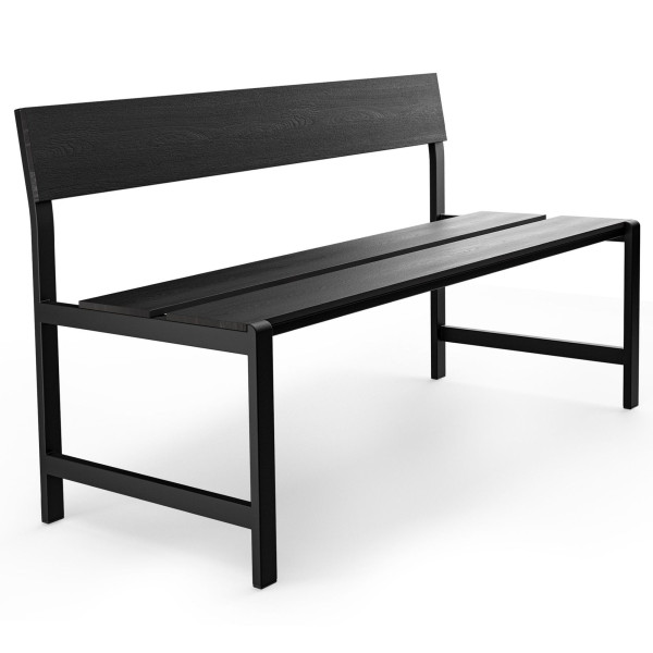 Ławka ogrodowa 130 cm Itri - Czarna 1033420