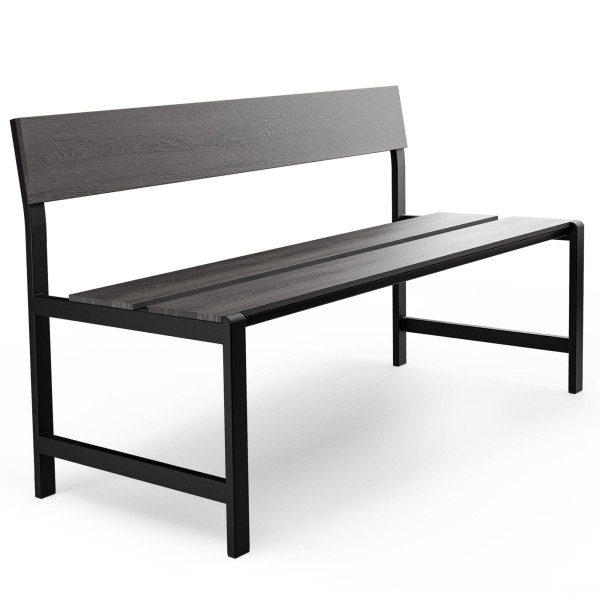 Ławka ogrodowa 130 cm Itri - Szara 1033423