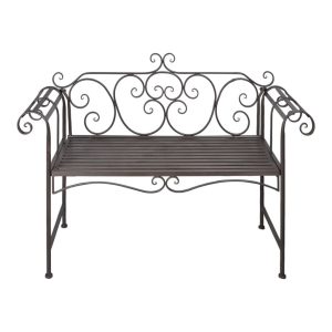 Ławka ogrodowa, 132 cm, stal, antyczny brąz 562611 Ławka ogrodowa, 132 cm, stal, antyczny brąz 562611