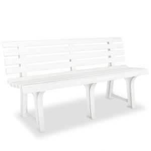Ławka ogrodowa, 145,5 cm, plastik, biała 560582 Ławka ogrodowa, 145,5 cm, plastik, biała 560582