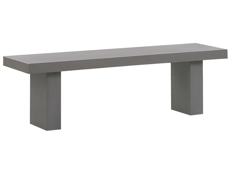 Ławka ogrodowa 2-os imitacja betonu szara 65489