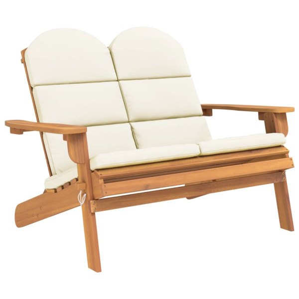 Ławka ogrodowa Adirondack z poduszkami, 126 cm, drewno akacjowe 562835