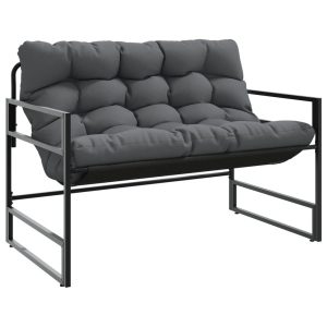 Ławka ogrodowa Antracyt Stal vidaXL 565709 Ławka ogrodowa Antracyt Stal vidaXL 565709