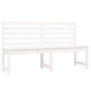 Ławka ogrodowa, biała, 157,5 cm, lite drewno sosnowe 560912