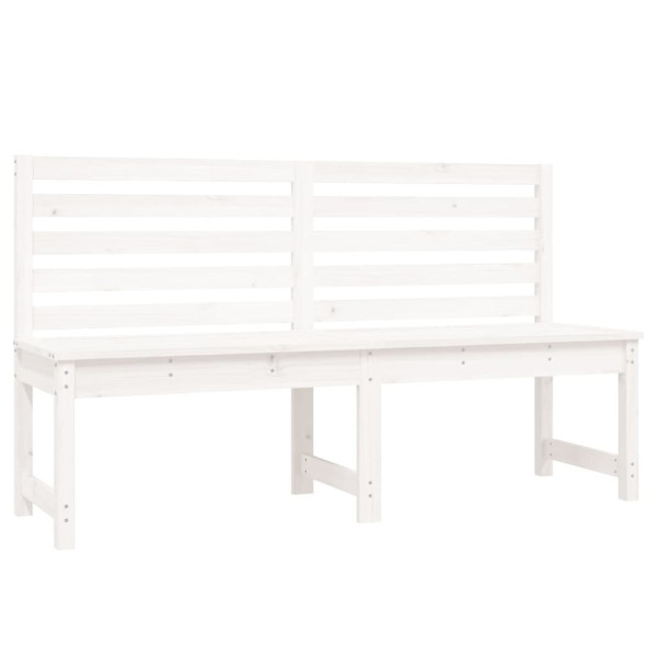 Ławka ogrodowa, biała, 157,5 cm, lite drewno sosnowe 560912