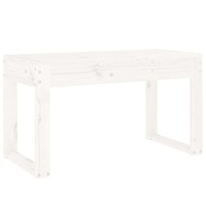 Ławka ogrodowa, biała, 80x38x45 cm, lite drewno sosnowe 560579