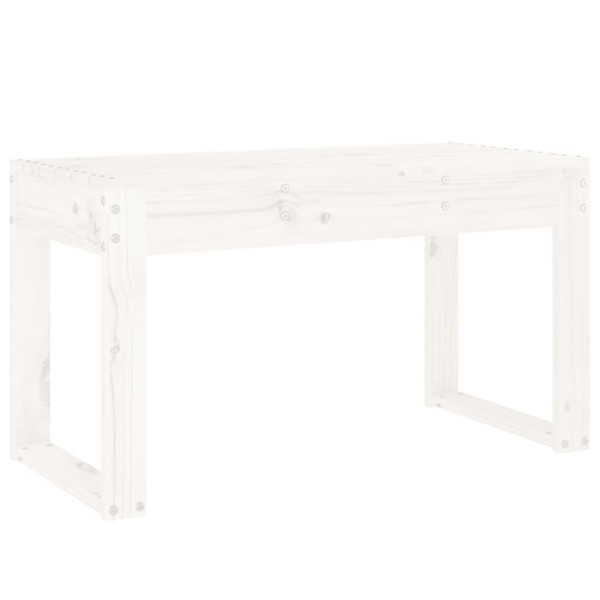 Ławka ogrodowa, biała, 80x38x45 cm, lite drewno sosnowe 560579