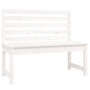Ławka ogrodowa Biały 109 x 48 x 91.5 cm Drewno vidaXL 565111 Ławka ogrodowa Biały 109 x 48 x 91.5 cm Drewno vidaXL 565111