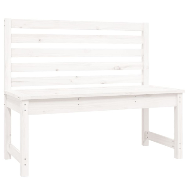 Ławka ogrodowa Biały 109 x 48 x 91.5 cm Drewno vidaXL 565111