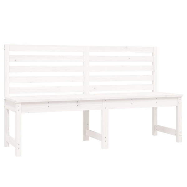 Ławka ogrodowa Biały 157.5 x 48 x 91.5 cm Drewno vidaXL 565158