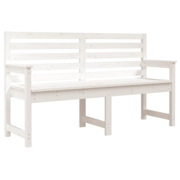 Ławka ogrodowa Biały 159.5 x 48 x 91.5 cm Drewno vidaXL 565765