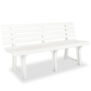 Ławka ogrodowa Biały vidaXL 565657 Ławka ogrodowa Biały vidaXL 565657