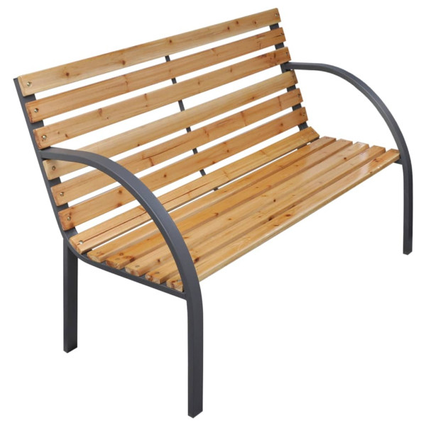 Ławka ogrodowa Brąz 112 cm Drewno vidaXL 565734