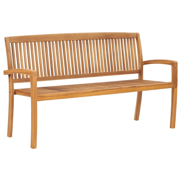 Ławka ogrodowa Brąz 159 cm Drewno tekowe vidaXL 507800