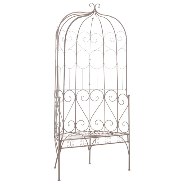 Ławka ogrodowa Brąz 95 cm Metal vidaXL 266880