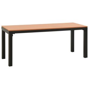 Ławka ogrodowa Brąz Stal vidaXL 565083 Ławka ogrodowa Brąz Stal vidaXL 565083