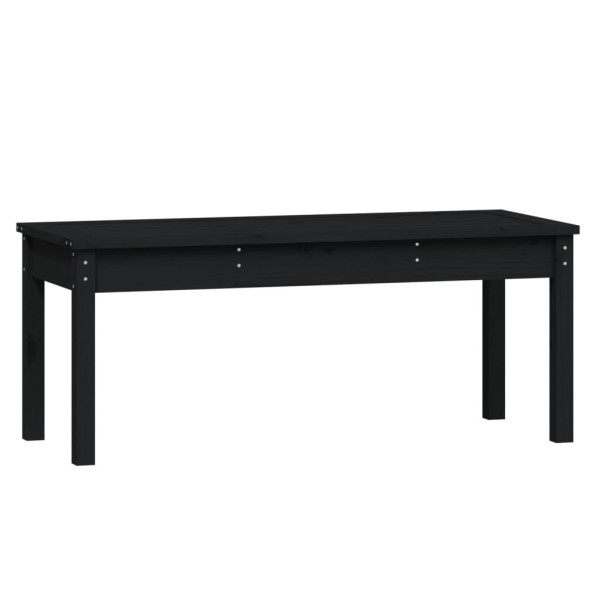 Ławka ogrodowa, czarna, 109x44x45 cm, lite drewno sosnowe 561060