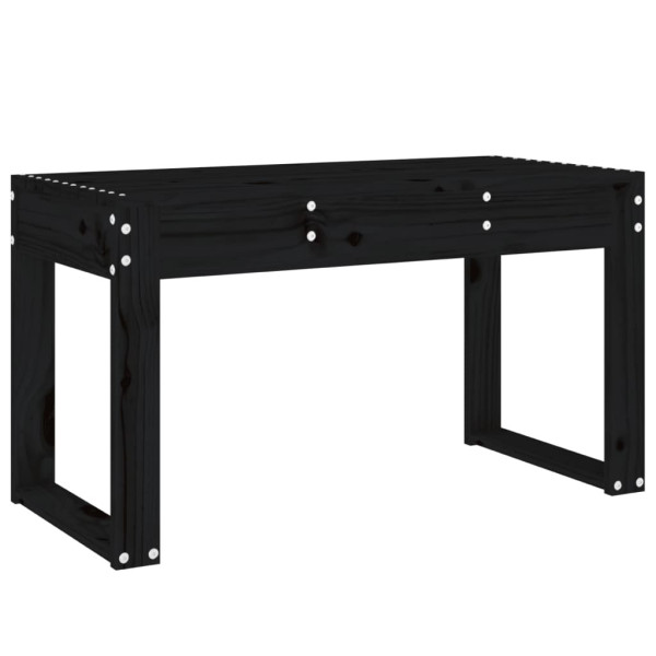 Ławka ogrodowa, czarna, 80x38x45 cm, lite drewno sosnowe 560589