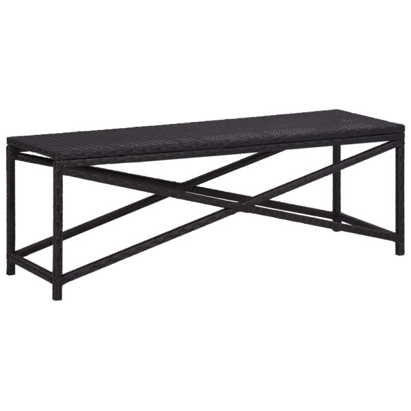 Ławka ogrodowa Czarny 120 cm Technorattan vidaXL 565052