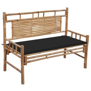 Ławka ogrodowa Czarny 120 x 50 x 4 cm Bambus vidaXL 287436 Ławka ogrodowa Czarny 120 x 50 x 4 cm Bambus vidaXL 287436