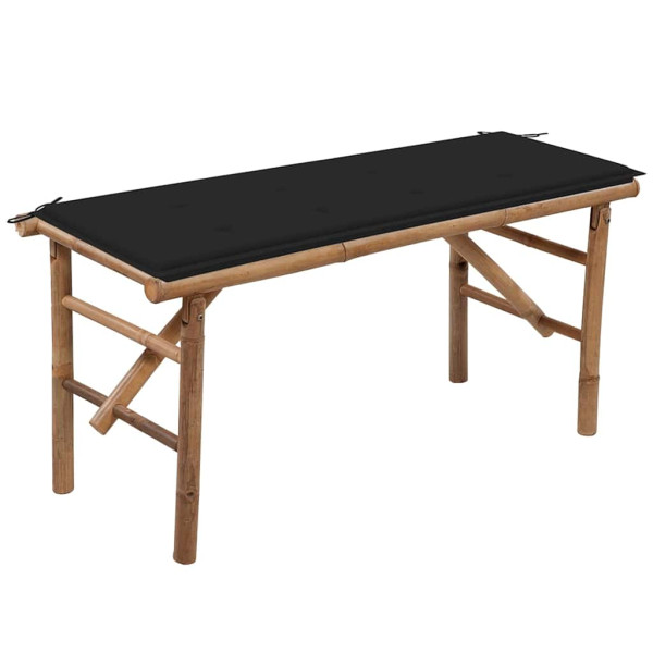 Ławka ogrodowa Czarny 120 x 50 x 4 cm Bambus vidaXL 287426
