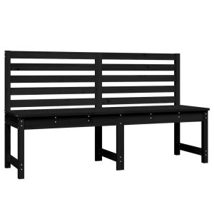 Ławka ogrodowa Czarny 157.5 x 48 x 91.5 cm Drewno vidaXL 565662 Ławka ogrodowa Czarny 157.5 x 48 x 91.5 cm Drewno vidaXL 565662