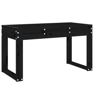 Ławka ogrodowa Czarny 80 x 38 x 45 cm Drewno sosnowe vidaXL 565767 Ławka ogrodowa Czarny 80 x 38 x 45 cm Drewno sosnowe vidaXL 565767