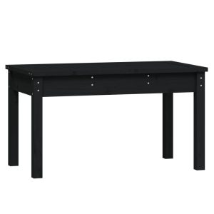 Ławka ogrodowa Czarny 80 x 44 x 45 cm Drewno sosnowe vidaXL 565155 Ławka ogrodowa Czarny 80 x 44 x 45 cm Drewno sosnowe vidaXL 565155