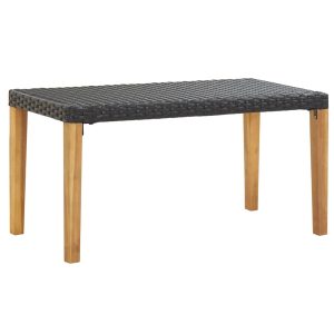 Ławka ogrodowa Czarny Technorattan vidaXL 266885 Ławka ogrodowa Czarny Technorattan vidaXL 266885